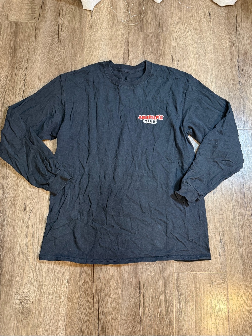 Men's Black Long-Sleeve Logo T-Shirt